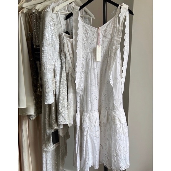 Alexis Antonella Lace White Eyelet Midi Dress - Picture 7 of 7